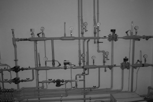 Тепловой пункт. разводка трубопроводов. Вид 2